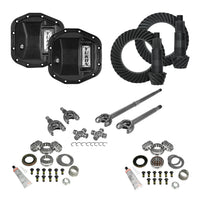 Stage 3 Jeep Jl/Jt Re-Gear Kit W/Covers Front Axles Dana 44 5.38 Ratio JL & Jt Rubicon M220 Rear/ M210 Front Stage 3 Gear Kit Package 5.38 F&R Cover & 4340 Front Axles Yukon Gear Yukon Gear and Axle