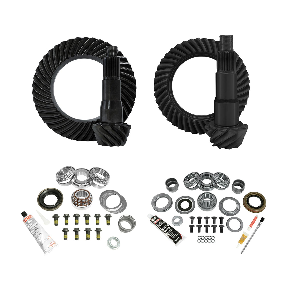 Re-Gear And Install Kit D30 Front/D35 Rear Jeep JL Non-Rubicon 3.73 JL Non-Rubicon D35 (M200) Rear/ D30 (M186) Front 3.73 Ratio Complete Gear/Kit Package Yukon Gear Yukon Gear and Axle