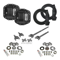 Stage 3 Jeep JL Re-Gear Kit W/Covers Front Axles Dana 30/35 3.73 Ratio JL Non-Rubicon M200 Rear/ M186 Front Stage 3 Gear Kit Package 3.73 F&R Cover & 4340 Front Axles Yukon Gear
