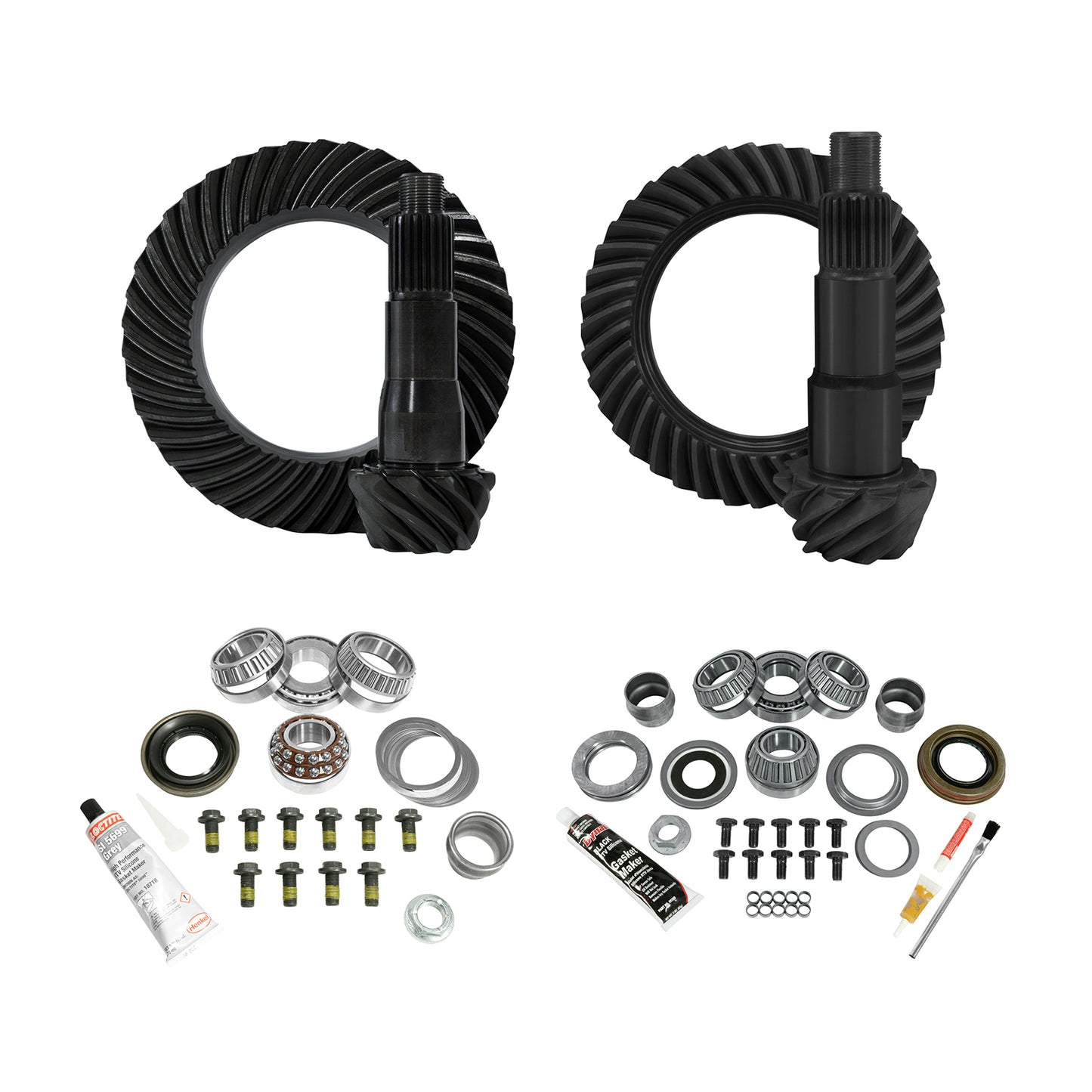 Re-Gear And Install Kit D30 Front/D35 Rear Jeep JL Non-Rubicon 4.11 JL Non-Rubicon D35 (M200) Rear/ D30 (M186) Front 4.11 Ratio Complete Gear/Kit Package Yukon Gear