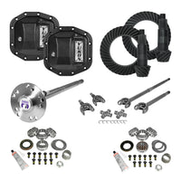 Stage 4 Jeep JL Re-Gear Kit W/Covers Fr/Rr Axles Dana 30/35 5.13 Ratio JL Non-Rubicon M200 Rear/ M186 Front Stage 4 Gear Kit Package 5.13 F&R Cover & 4340 F&R Axle Kits Yukon Gear