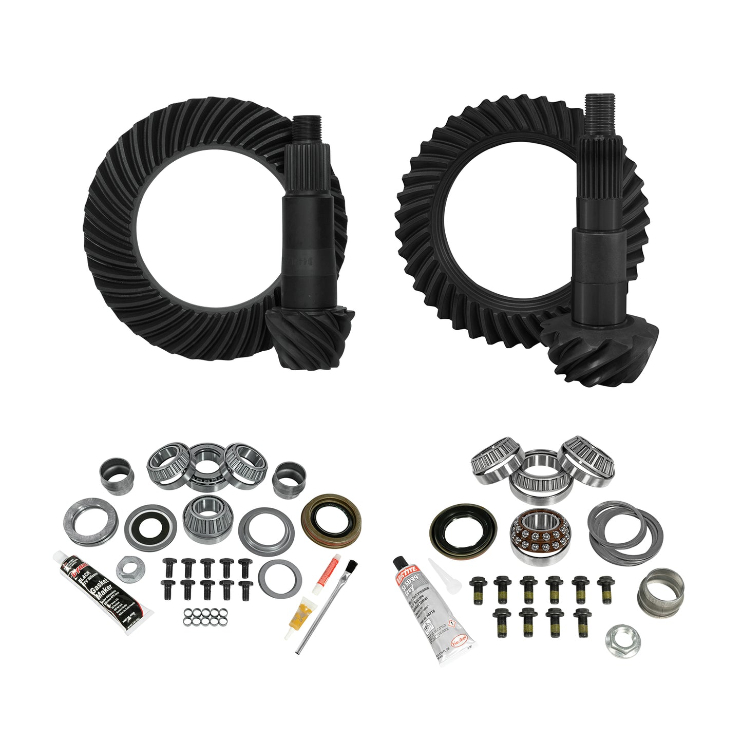 Re-Gear And Install Kit D30 Front/D44 Rear Jeep JL Non-Rubicon 5.13 JL Non-Rubicon D44 (M220) Rear/ D30 (M186) Front 5.13 Ratio Complete Gear/Kit Package Yukon Gear
