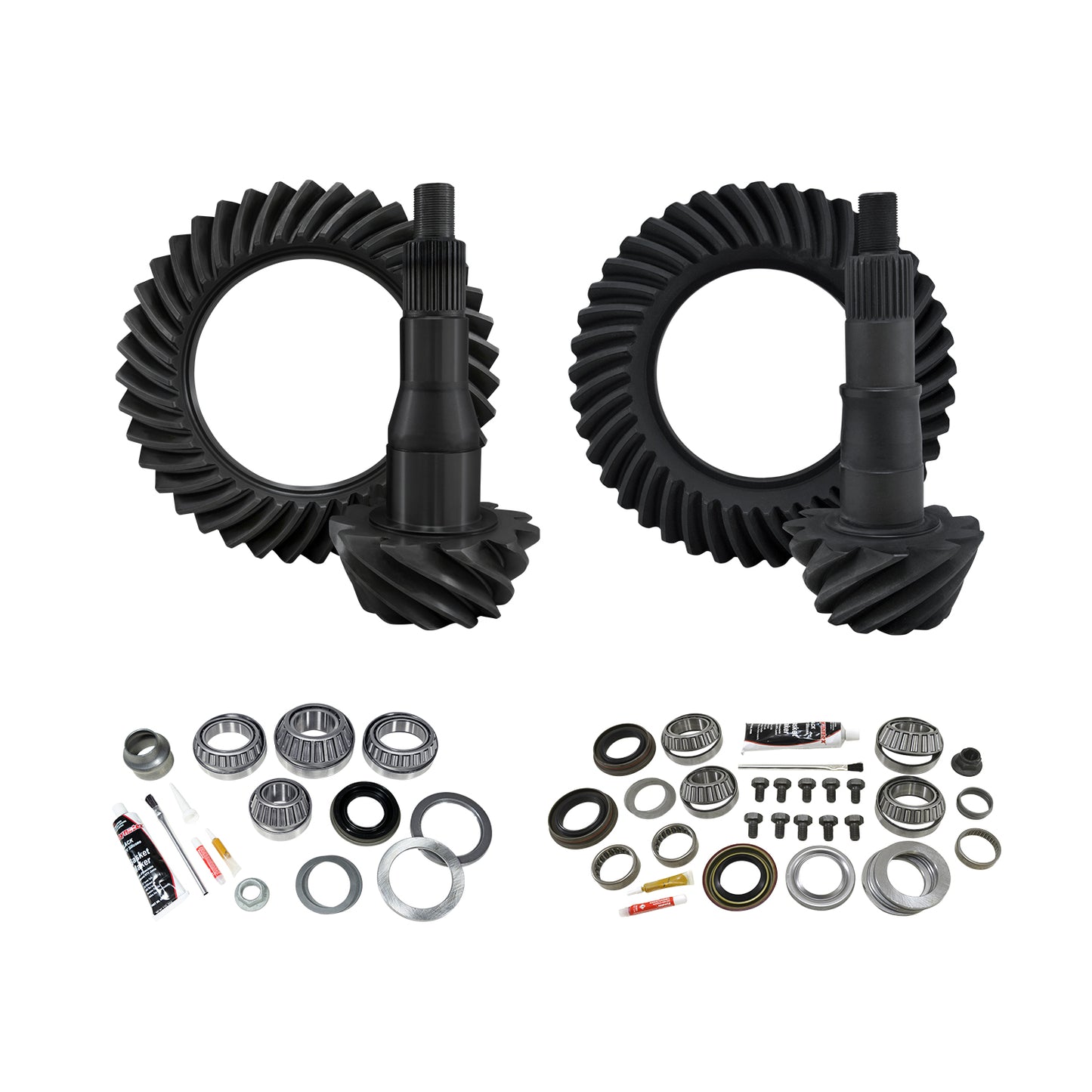 Re-Gear & Installation Kit Ford 9.75 Inch Various F150 5.13 Ratio Fr&Rr '11&Up Ford F150 W/9.75 Rear 5.13 Complete Gear Package F/R R&Ps & Master Kits Yukon Gear