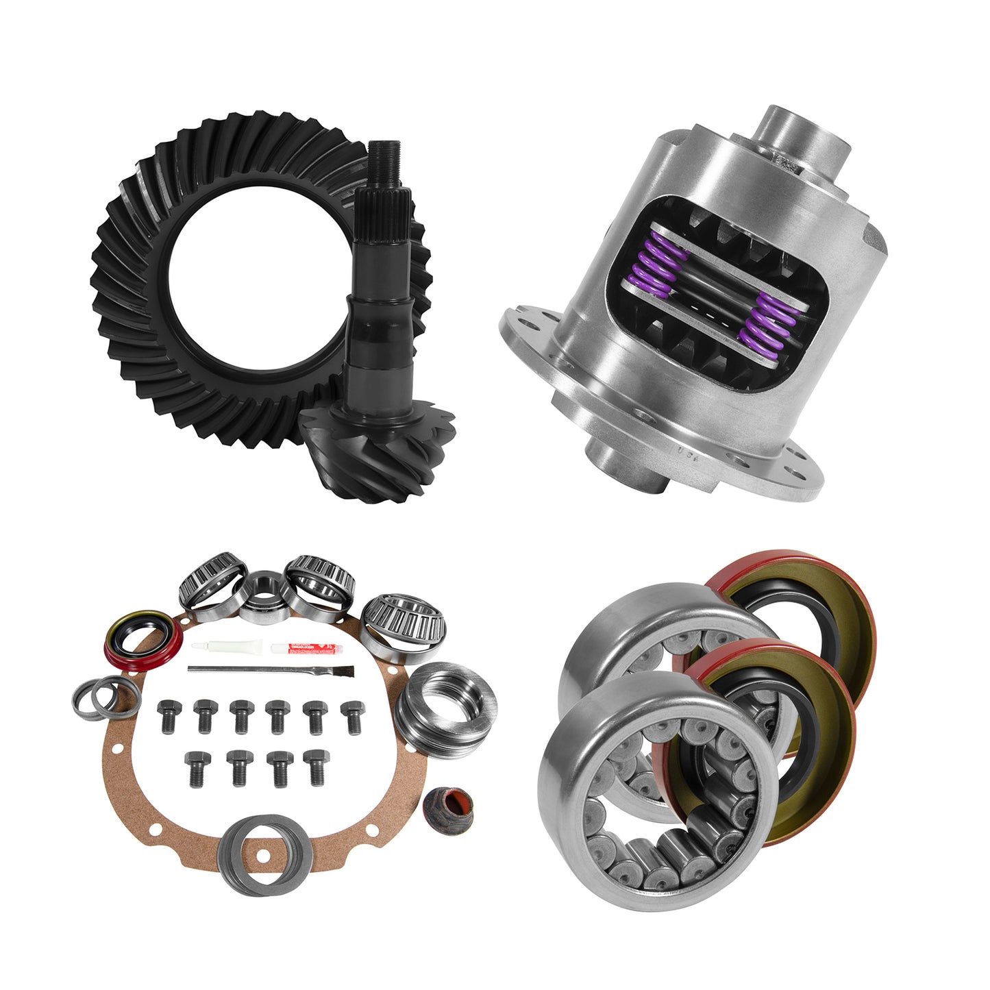 8.8 Inch Ford 4.88 Rear Ring & Pinion Install Kit 31 Spline Posi 2.99 Inch Axle Bearings 8.8 Inch Ford 4.88 Rear R&P Gear/ Install Kit Package W/ 31 Spline Posi & Ak 1561 '10&Dwn F150& Suv W/O Irs Yukon Gear