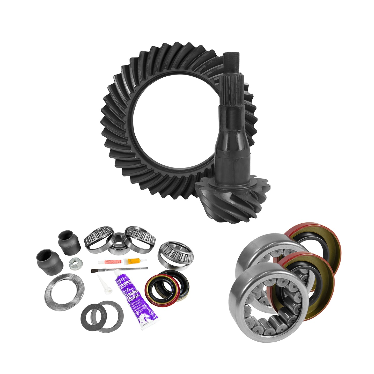 9.75 Inch Ford 4.11 Rear Ring & Pinion Install Kit 2.99 Inch OD Axle Bearings & Seals 9.75 Inch Ford 4.11 Rear R&P Gear/ Install Kit Package W/ Ak 1561 (2.985 Inch Od) '00-'10 Trucks Yukon Gear