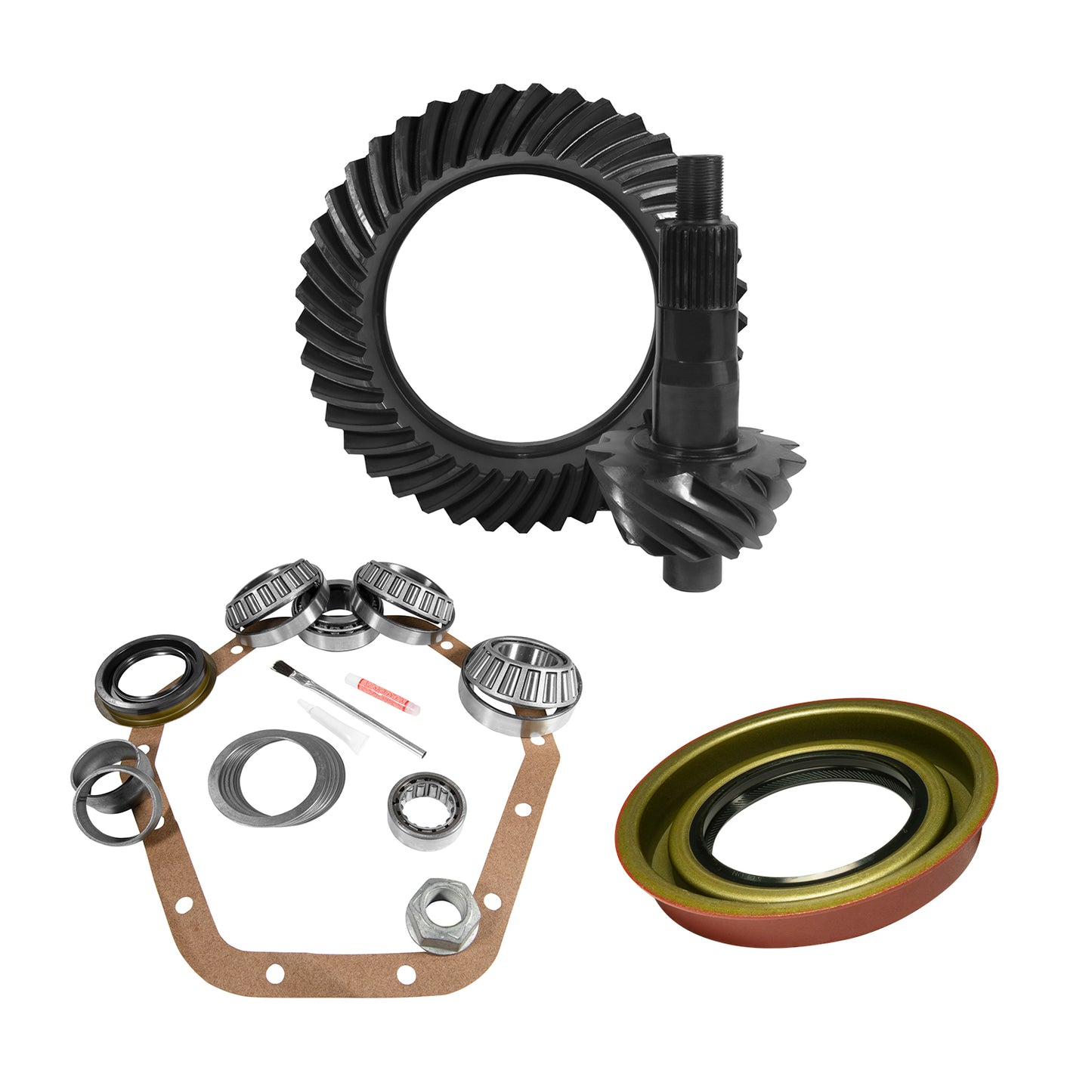 10.5 Inch GM 14 Bolt 4.56 Rear Ring & Pinion And Install Kit 14T 10.5 Inch GM 4.56 Rear R&P Gear/ Install Kit Package '99-'10 GM Trk & Suv Yukon Gear