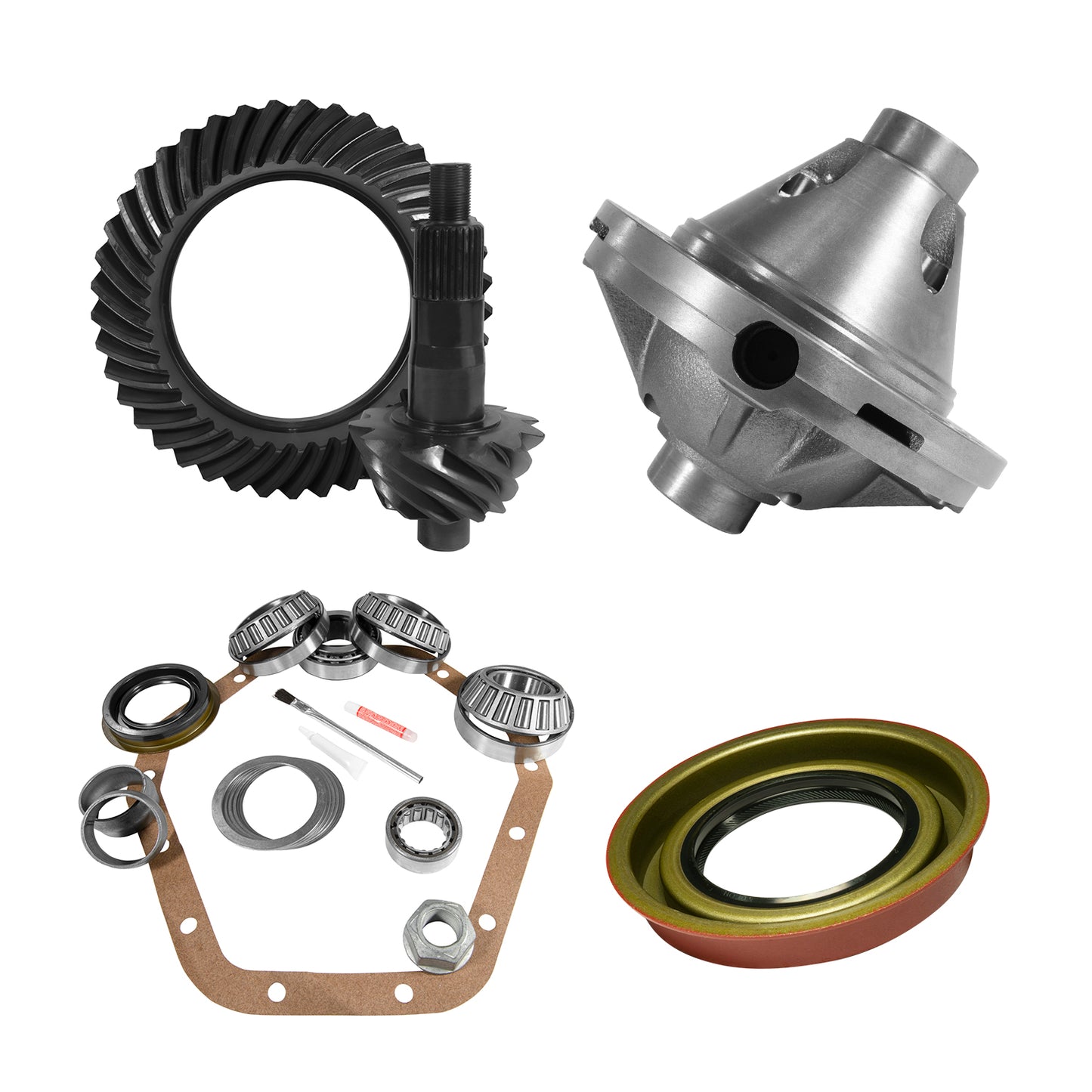 10.5 Inch GM 14 Bolt 5.13 Rear Ring & Pinion Install Kit 30 Spline Posi 14T 10.5 Inch GM 5.13 Rear R&P Gear/ Install Kit Package W/ Posi '99-'10 GM Trk & Suv Yukon Gear