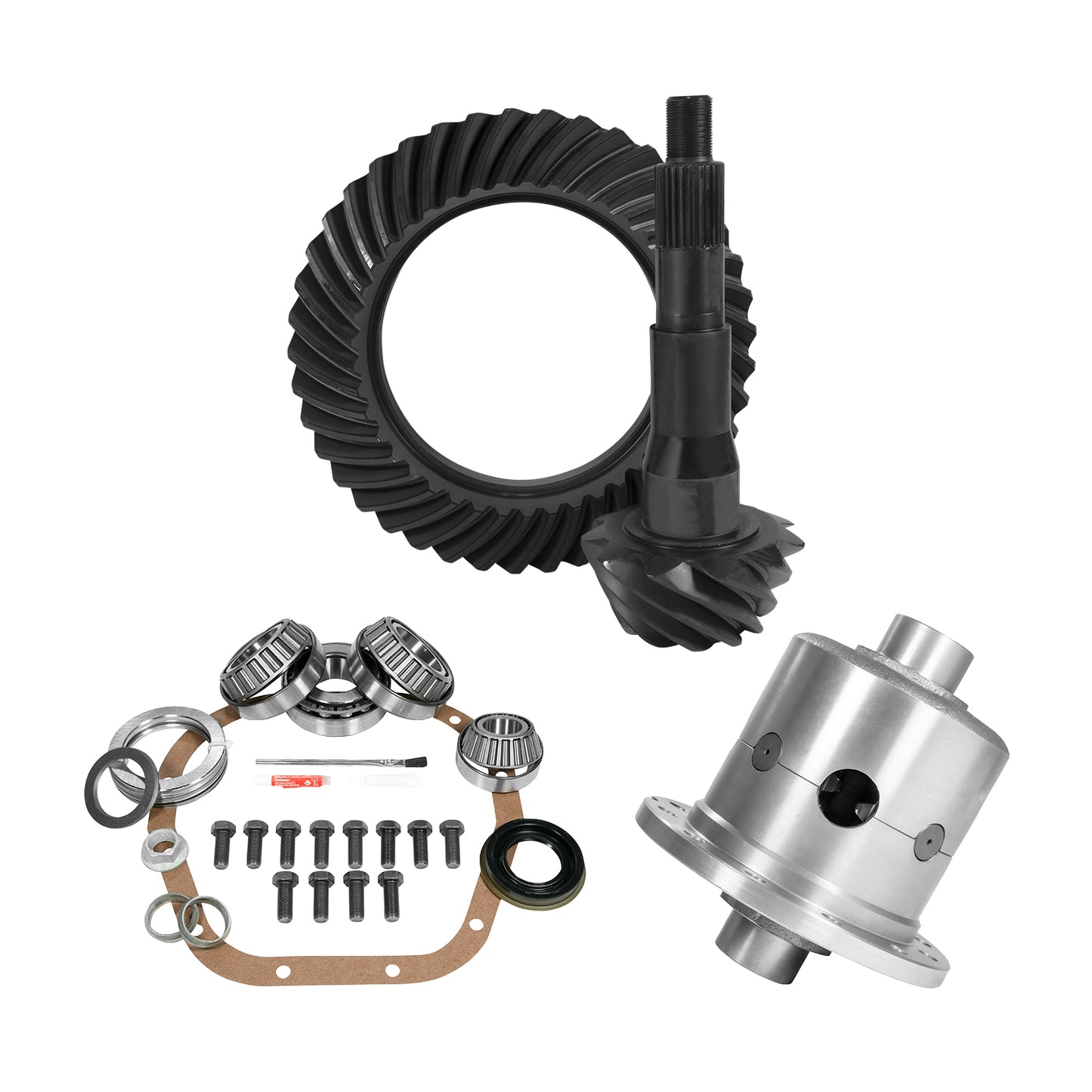 10.5 Inch Ford 3.73 Rear Ring & Pinion Install Kit 35 Spline Posi 10.5 Inch Ford 3.73 Rear R&P Gear/ Install Kit Package W/ Posi '08-'10 F250/ F350 Srw Yukon Gear