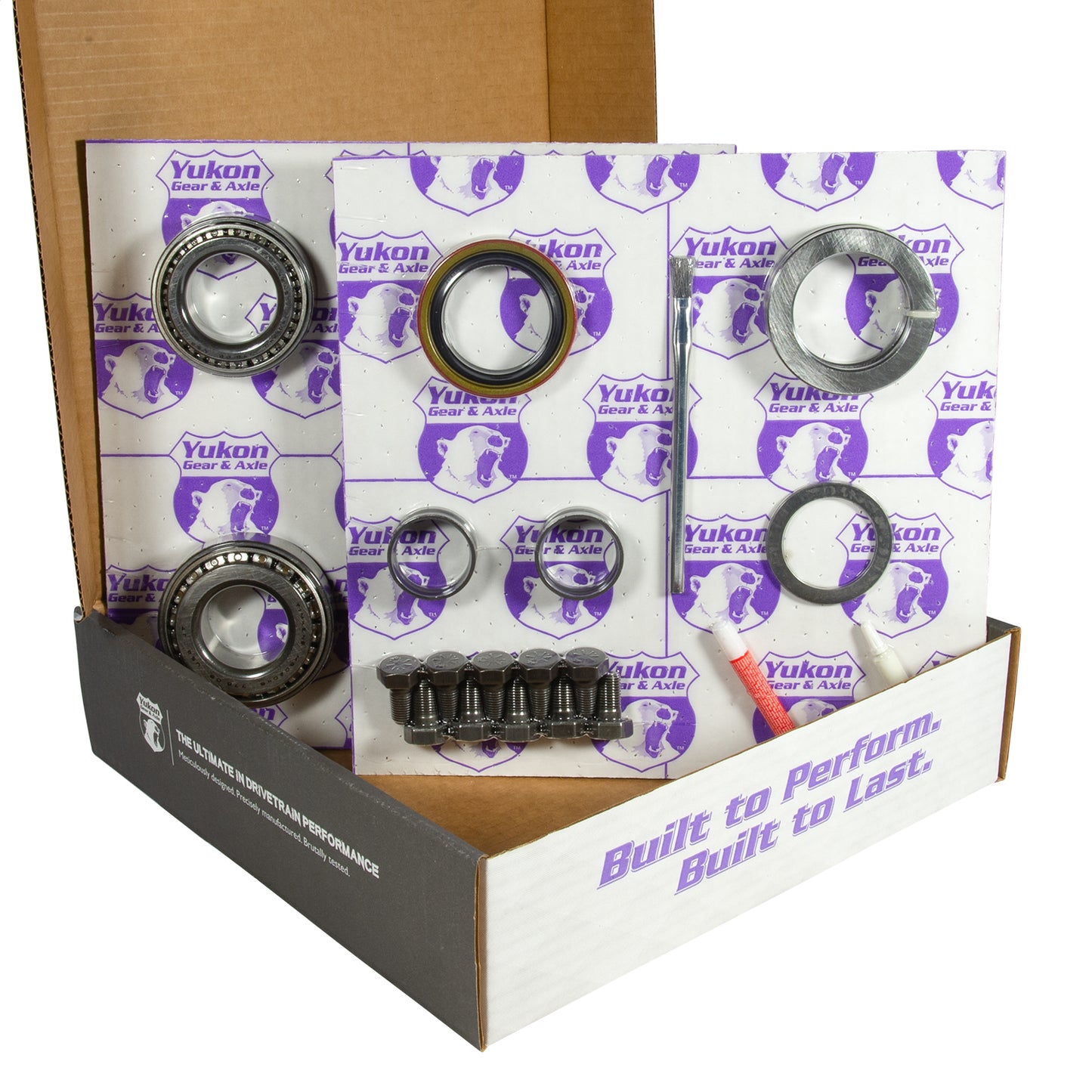 Muscle Car Re-Gear Kit For GM 8.5 Diff 30 Spline 4.11 Ratio 8.5 Inch GM 4.11 Rear R&P Gear/ Install Kit Package With Ak 1563 Axle Bearings (2.25 Inch Od) Yukon Gear