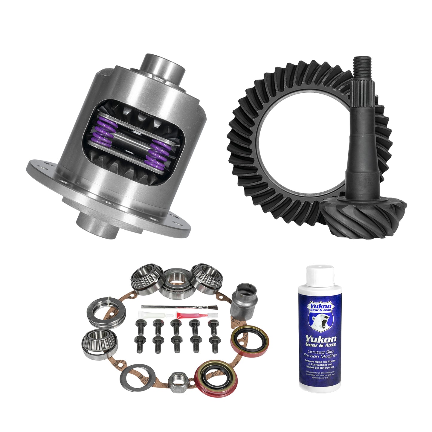 Muscle Car Limited Slip & Re-Gear Kit GM 8.5 Olds 27 Spline 3.90 Ratio 8.5 Inch Oldsmobile GM 3.90 Rear R&P Gear/ Install Kit Package With 28 Spline Posi Yukon Gear