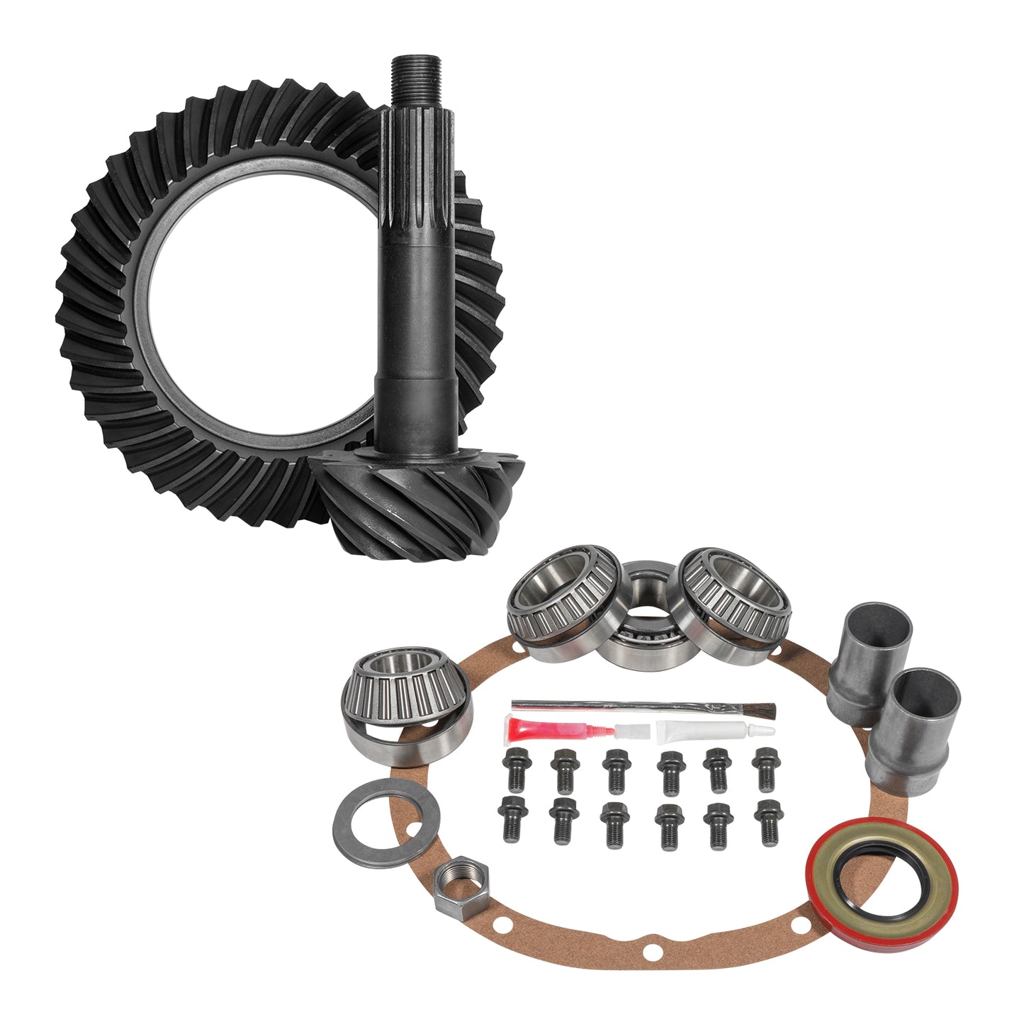 Muscle Car Re-Gear Kit For GM 55P Differential 17 Spline 3.55 Ratio 55P GM 3.55 Ratio Rear R&P Gear & Install Kit Package Yukon Gear