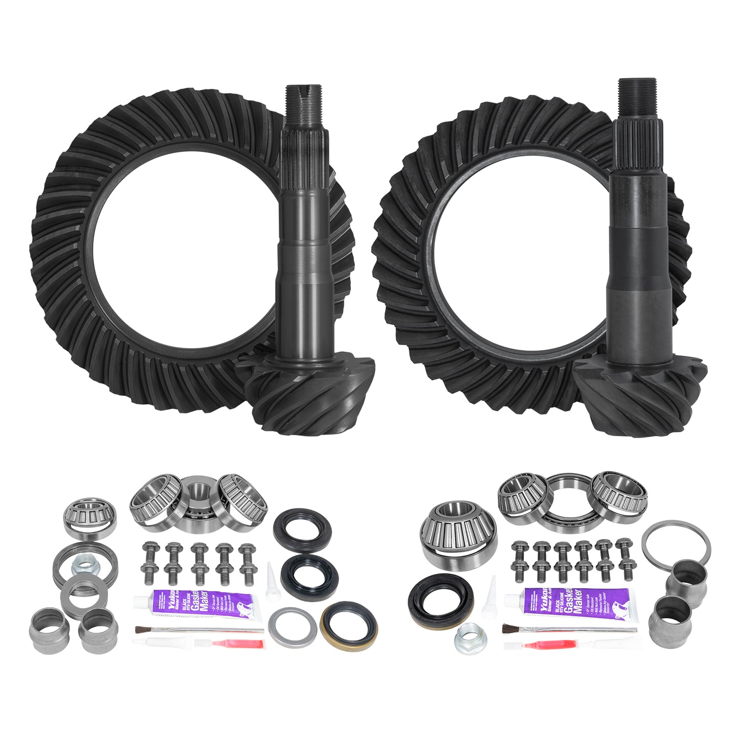 Ring & Pinion Gear Kit Package Front & Rear With Install Kits - Toyota 8.2/8 Inch IFS Toyota 2010& Up 4RUNNER/ Fj Cruiser W/ Locker (8.2/8 Inch ) 4.56 Gear Package (For 3.91& Up Front Case) Yukon Gear