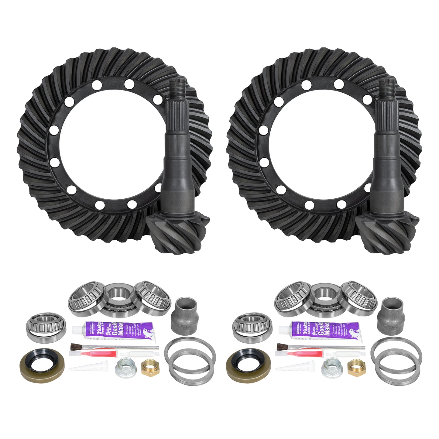 Ring & Pinion Gear Kit Package Front & Rear With Install Kits - Toyota 9.5/9.5 Toyota Land Cruiser 69-90 (9.5/9.5) 4.88 Ratio Gear Package Yukon Gear