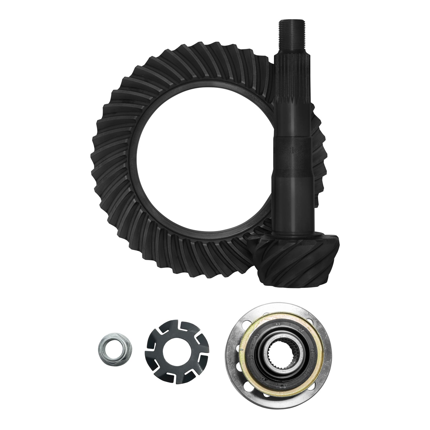Ring & Pinion Set Toyota 8 Inch High Pinion In Reverse W/Yoke Kit 4.56 8 Inch Toyota High Pinion 4.56 Rev R&P Kit 29 Spline Gear W/ Yoke& Small Parts (Not Clamshe Yukon Gear