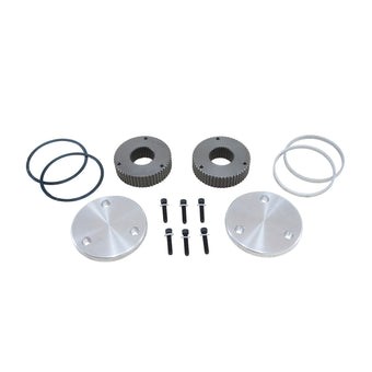 compare product Hardcore Drive Flange Kit Dana 44 19- Spline Outer Stubs With Engraved Caps Hardcore Flange Set D44 & GM 8.5 19 Spline Engraved Both Sides Yukon Gear