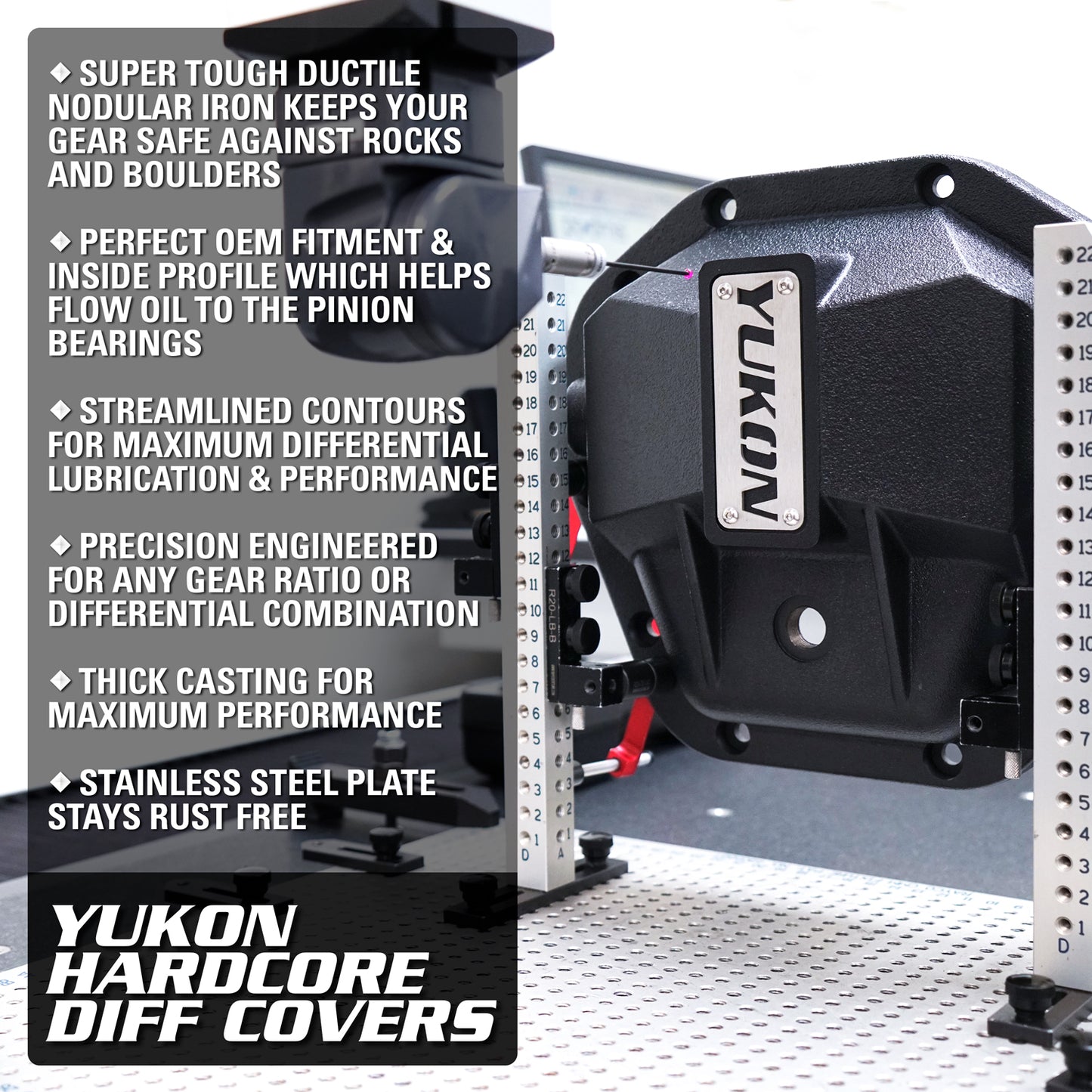 Hardcore Nodular Iron Cover For Chrylser 9.25 Rear Differential 9.25 Inch Chrylser Rear Nodular Iron Differential Cover Yukon Gear