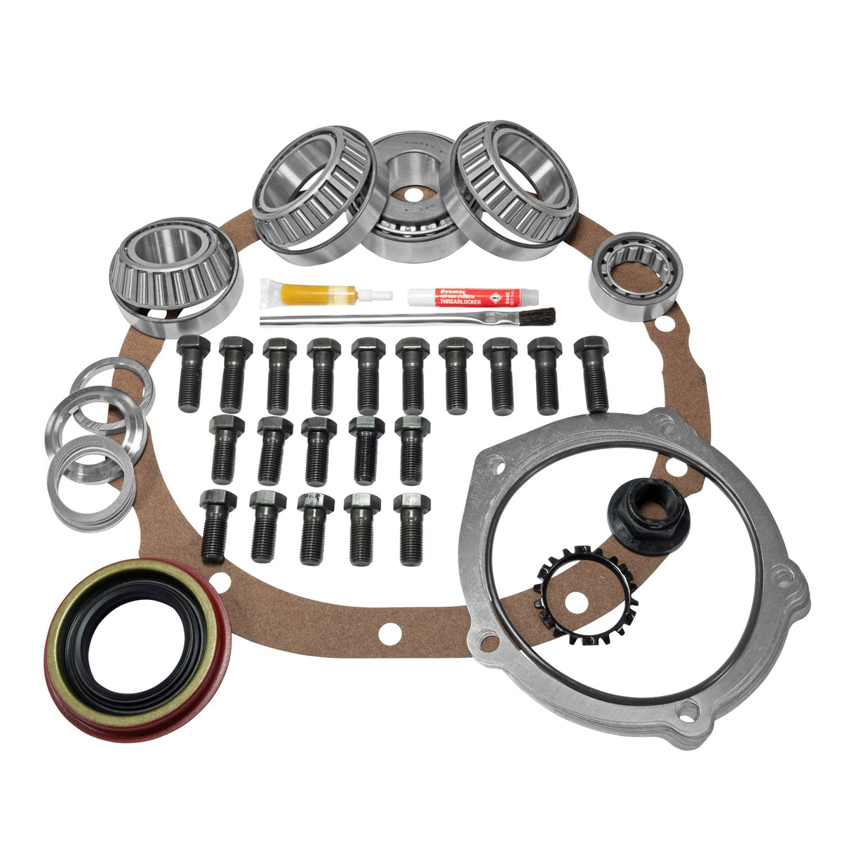 Master Overhaul Kit Ford 9 Inch Daytona LM603011 W/Crushsleeve Eliminator 9 Inch Ford Daytona LM603011 Master Overhaul Kit W/ Solid Spacer (Includes 20 R/G Bolts) Yukon Gear Yukon Gear and Axle