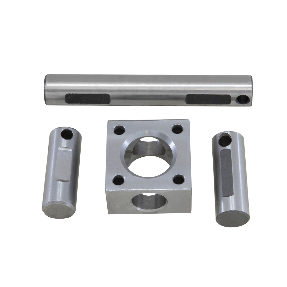 Standard Open/Tracloc Cross Pin Shafts And Block 4 Pinion Design For 9 Inch Ford 9 Inch Ford X/Pin Shafts + Block 4 Pinion Design Std Or T/L Yukon Gear Yukon Gear and Axle