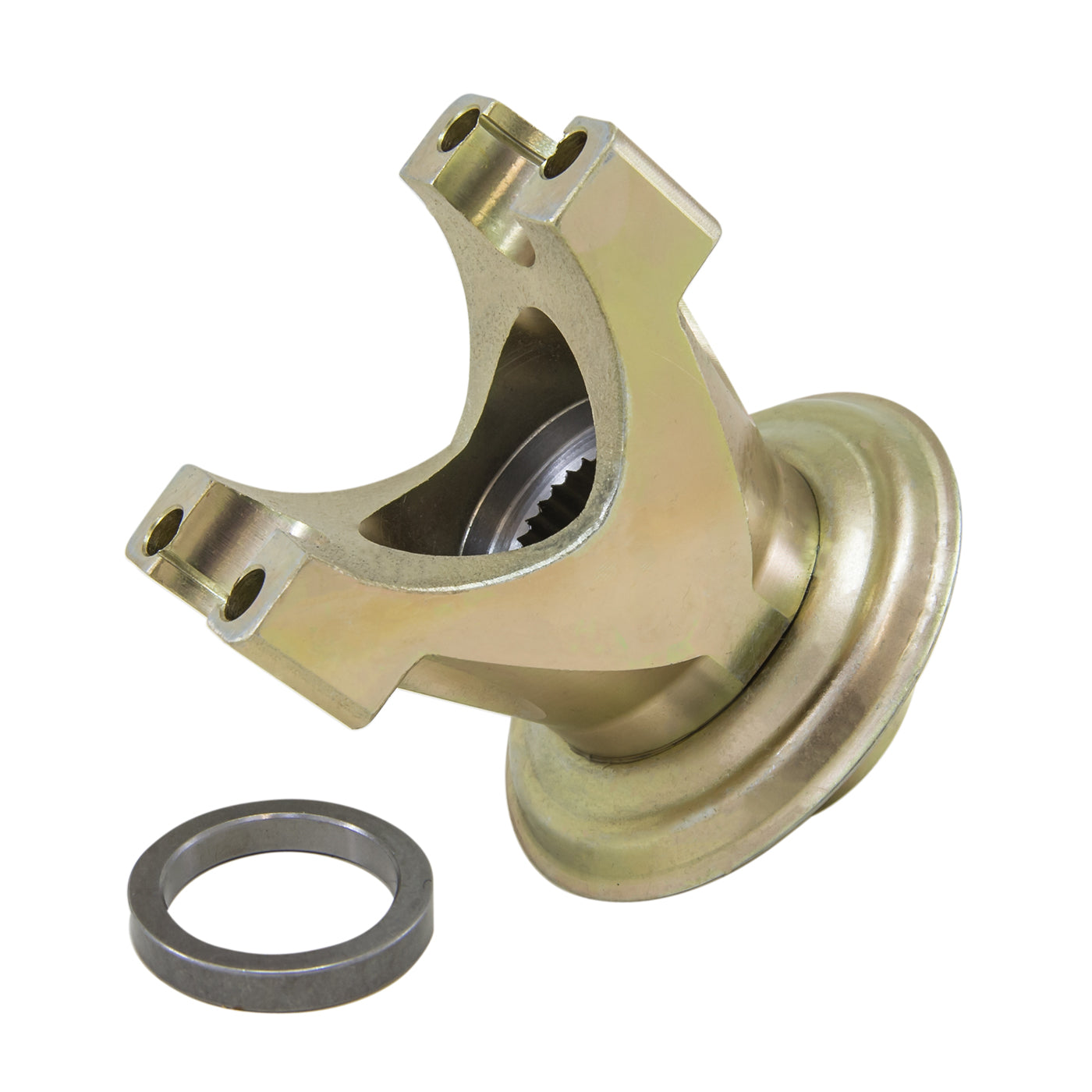 Yoke (Short For Daytona Support) Ford 9 Inch 28 Spline 1310 U-Joint 9 Inch 1310 28 Spline Pinion Yoke Short For Daytona Support 4 Inch Length (U-Bolt) Yukon Gear
