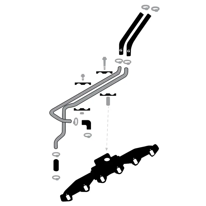 Fleece Performance FPE-CUMM-SSHCL-12V Replacement Heater Core Line Kit for 12-Valve Cummins Fleece Performance