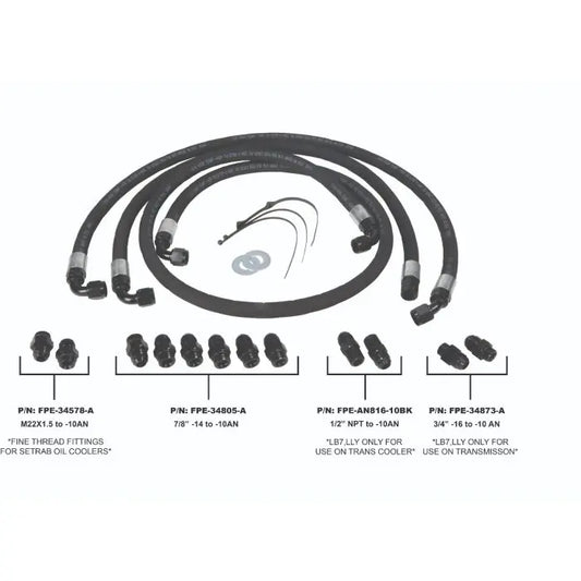 Fleece Performance FPE-TL-LB7-LLY Allison Transmission Cooler Lines for 2001-2005 (LB7-LLY)