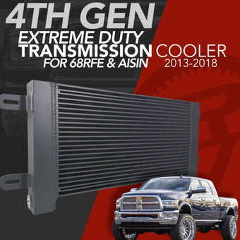 compare product FLUIDYNE EXTREME DUTY 68RFE & AISIN 4TH GEN BAR PLATE TRANSMISSION COOLER