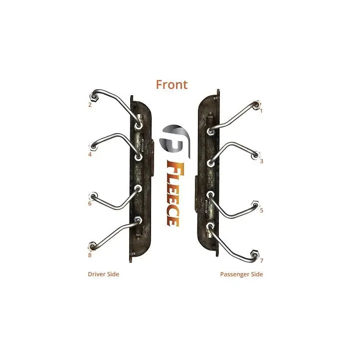 Fleece Performance FPE-34611 LB7 Duramax Injection Lines Complete Set (8) Fleece Performance