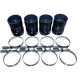 S&B 4"x 6" Intercooler Boot Kit With Clamps (Set of 4)