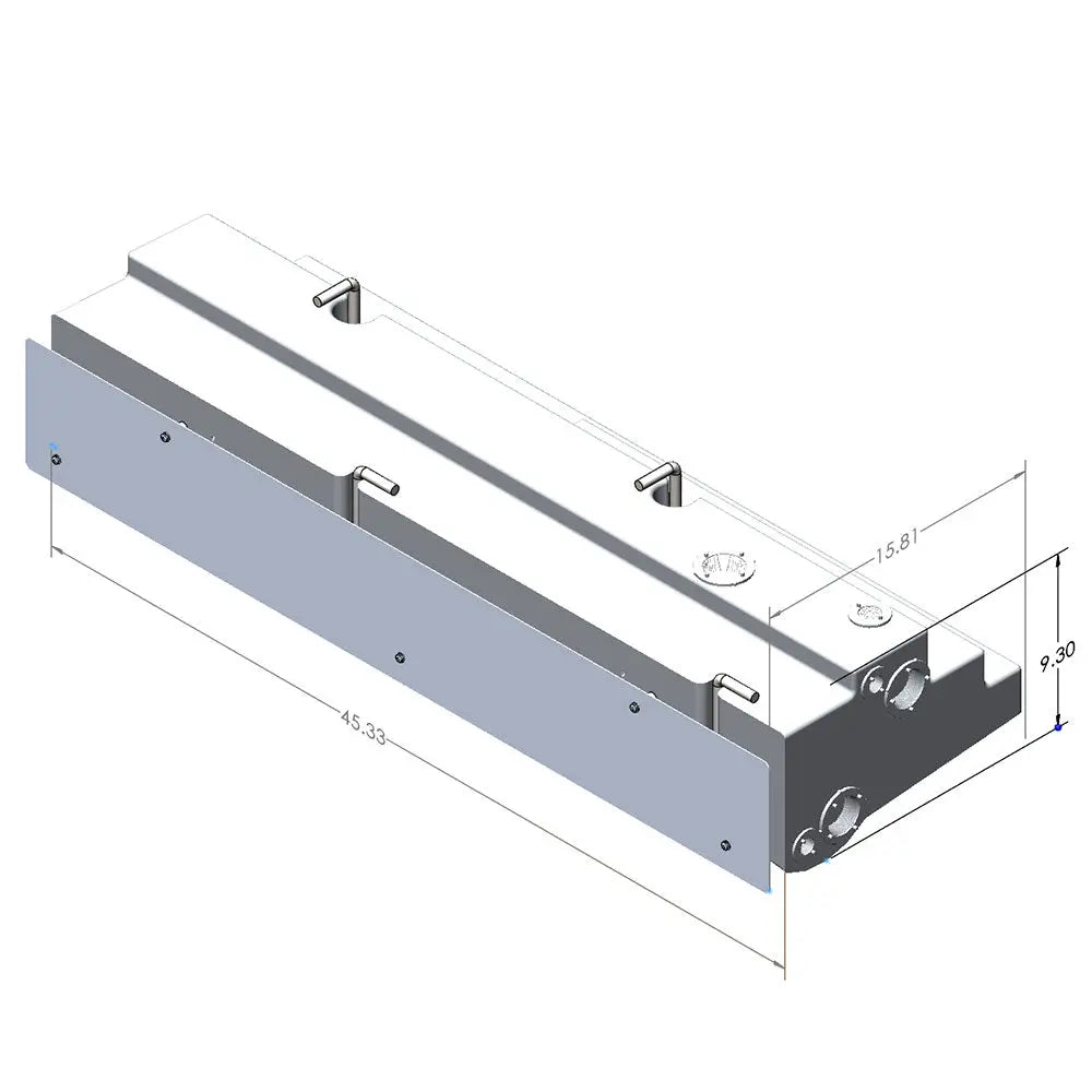 S and B 16 Gallon Passenger Side Undercarriage Fresh Water Tank 2007-23 Mercedes Sprinter 144 inch & 170 inch view 2