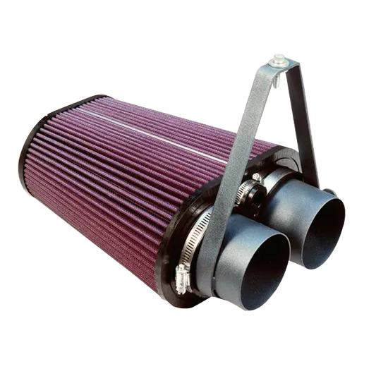 Cold Air Intake For 88-95 Bronco/F-150/F-250/F-350 Red Oiled Filter S and B view 1