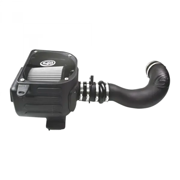 Cold Air Intake For 07-08 GMC Sierra 4.8L, 5.3L, 6.0L Dry Dry Extendable White S and B view 1