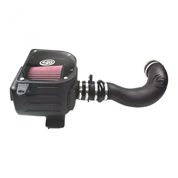 Cold Air Intake For 07-08 GMC Sierra 4.8L, 5.3L, 6.0L Oiled Cotton Cleanable Red S and B view 1