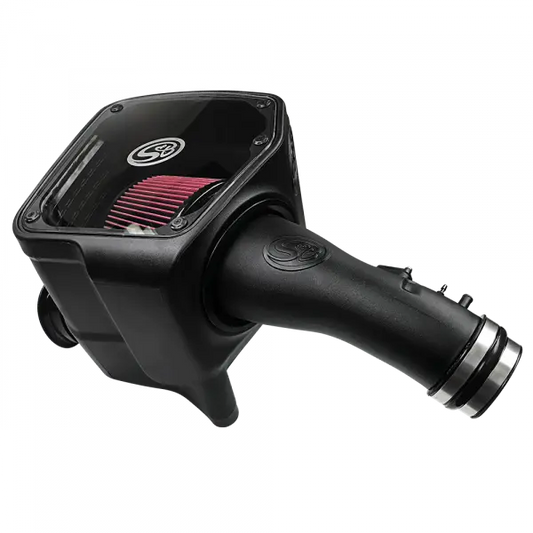 Cold Air Intake For 07-21 Toyota Tundra V8 5.7L Oiled Cotton Cleanable Red S and B view 1