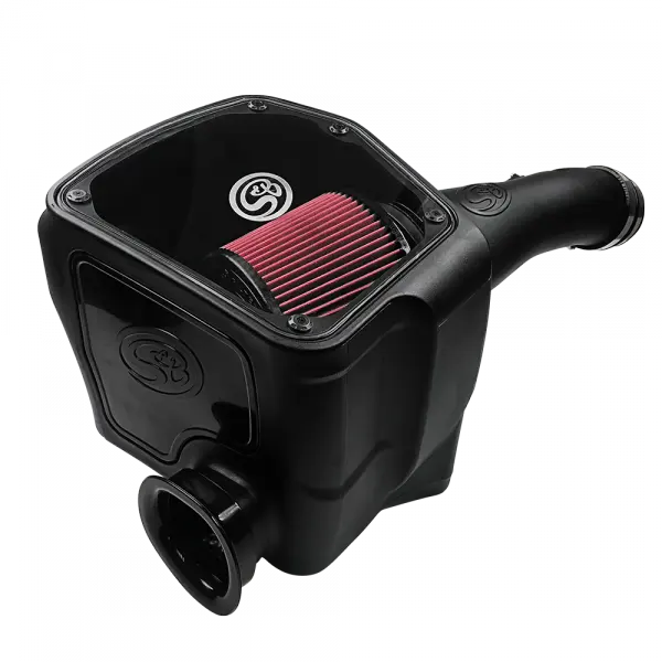 Cold Air Intake For 07-21 Toyota Tundra V8 5.7L Oiled Cotton Cleanable Red S and B view 2