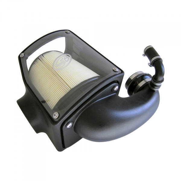Cold Air Intake For 92-00 GMC K-Series V8-6.5L Duramax Dry Dry Extendable White S and B view 1