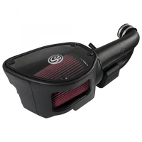 Cold Air Intake For 12-18 Jeep Wrangler JK V6-3.6L Oiled Cotton Cleanable Red S and B view 1