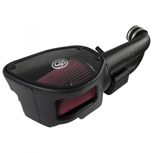 Cold Air Intake For 12-18 Jeep Wrangler JK V6-3.6L Oiled Cotton Cleanable Red S and B view 1