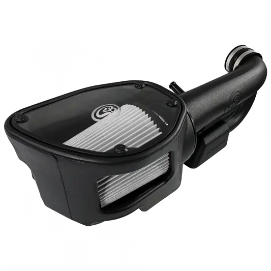 Cold Air Intake For 12-18 Jeep Wrangler JK V6-3.6L Dry Dry Extendable White S and B view 1