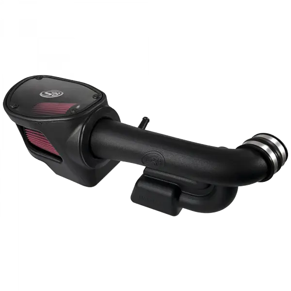 Cold Air Intake For 12-18 Jeep Wrangler JK V6-3.6L Oiled Cotton Cleanable Red S and B view 6