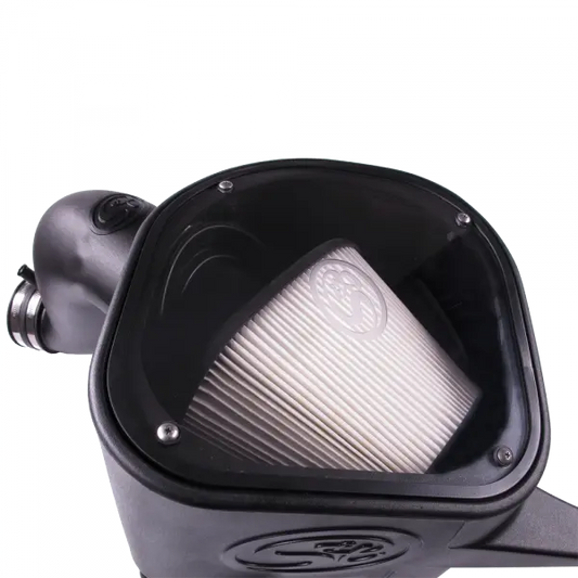 S&B Filters Cold Air Intake For 13-18 Dodge Ram 2500 3500 L6-6.7L Cummins Dry Extendable White 75-5068D