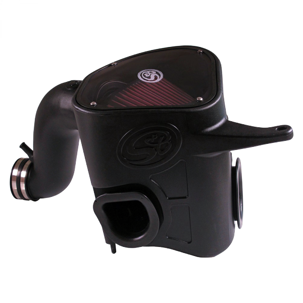 Cold Air Intake For 13-18 Dodge Ram 2500 3500 L6-6.7L Cummins Cotton Cleanable Red S and B view 4