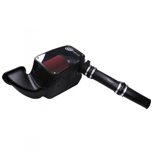 Cold Air Intake For 14-18 Dodge Ram 1500 3.0L EcoDiesel V6 Cotton Cleanable Red S and B view 1