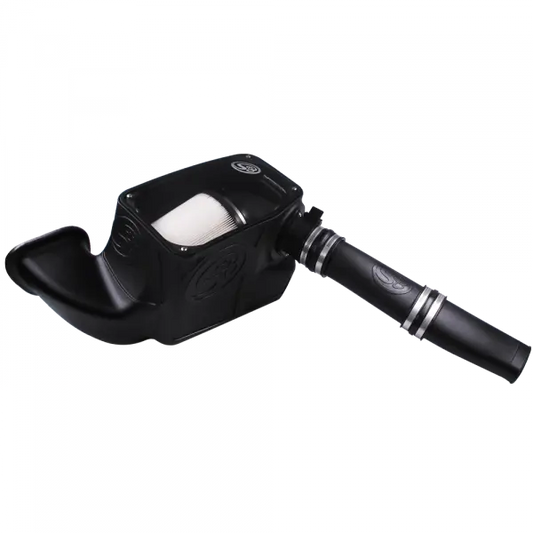 Cold Air Intake For 14-18 Dodge Ram 1500 3.0L EcoDiesel V6 Dry Extendable White S and B view 1