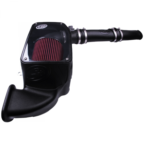 Cold Air Intake For 14-18 Dodge Ram 1500 3.0L EcoDiesel V6 Cotton Cleanable Red S and B view 7