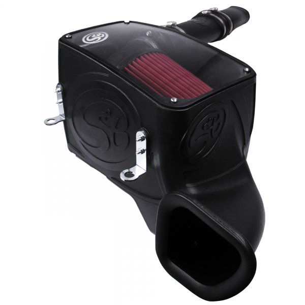 Cold Air Intake For 14-18 Dodge Ram 1500 3.0L EcoDiesel V6 Cotton Cleanable Red S and B view 8