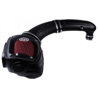 Cold Air Intake For 97-06 Jeep Wrangler TJ L6-4.0L Oiled Cotton Cleanable Red S and B view 1