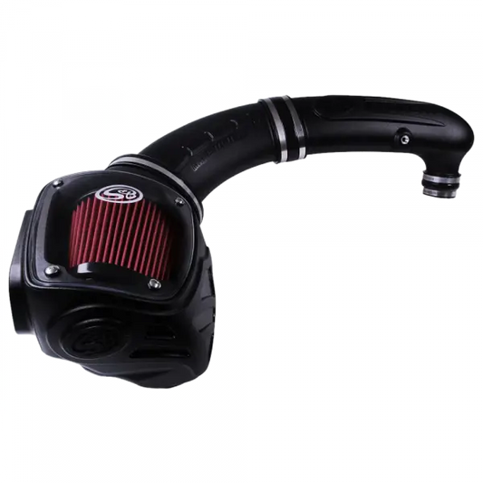 Cold Air Intake For 97-06 Jeep Wrangler TJ L6-4.0L Oiled Cotton Cleanable Red S and B view 1