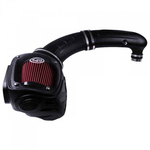 Cold Air Intake For 97-06 Jeep Wrangler TJ L6-4.0L Oiled Cotton Cleanable Red S and B view 1