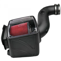 Cold Air Intake For 06-07 Chevrolet Silverado GMC Sierra V8-6.6L LLY-LBZ Duramax Cotton Cleanable Red S and B view 1