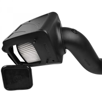 Cold Air Intake For 06-07 Chevrolet Silverado GMC Sierra V8-6.6L LLY-LBZ Duramax Dry Extendable White S and B view 2